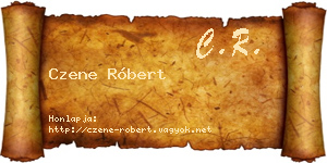 Czene Róbert névjegykártya